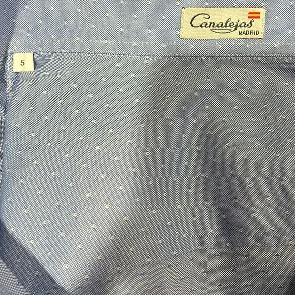 Canalejas Pin Dot Button Down Shirt - Picture 4 of 4